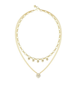 Collier femme Guess, Crazy in Love, acier PVD jaune et cristaux, JUBN05208JWYG