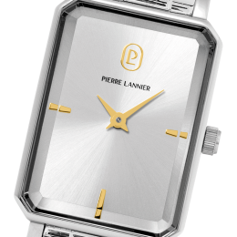 Montre Femme Pierre Lannier 005P621 Rectangle Argent et Doré
