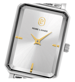 Montre Femme Pierre Lannier 005P621 Rectangle Argent et Doré
