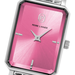 Montre Femme Pierre Lannier Acier Cadran Rose Rectangulaire