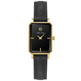 Montre Femme Pierre Lannier ARIANE, acier PVD jaune et cuir 006L533