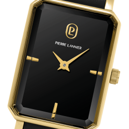 Montre Femme Pierre Lannier 006L533 - Cadran Noir & Boîtier Doré