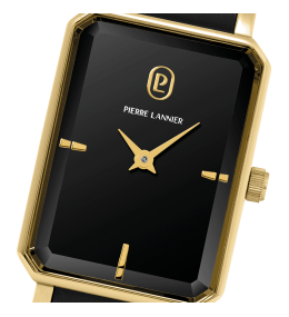 Montre Femme Pierre Lannier 006L533 - Cadran Noir & Boîtier Doré