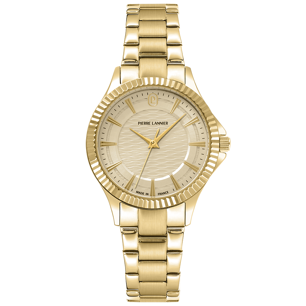 Montre Femme Pierre Lannier METROPOLITAIN, acier PVD jaune, 018Q542