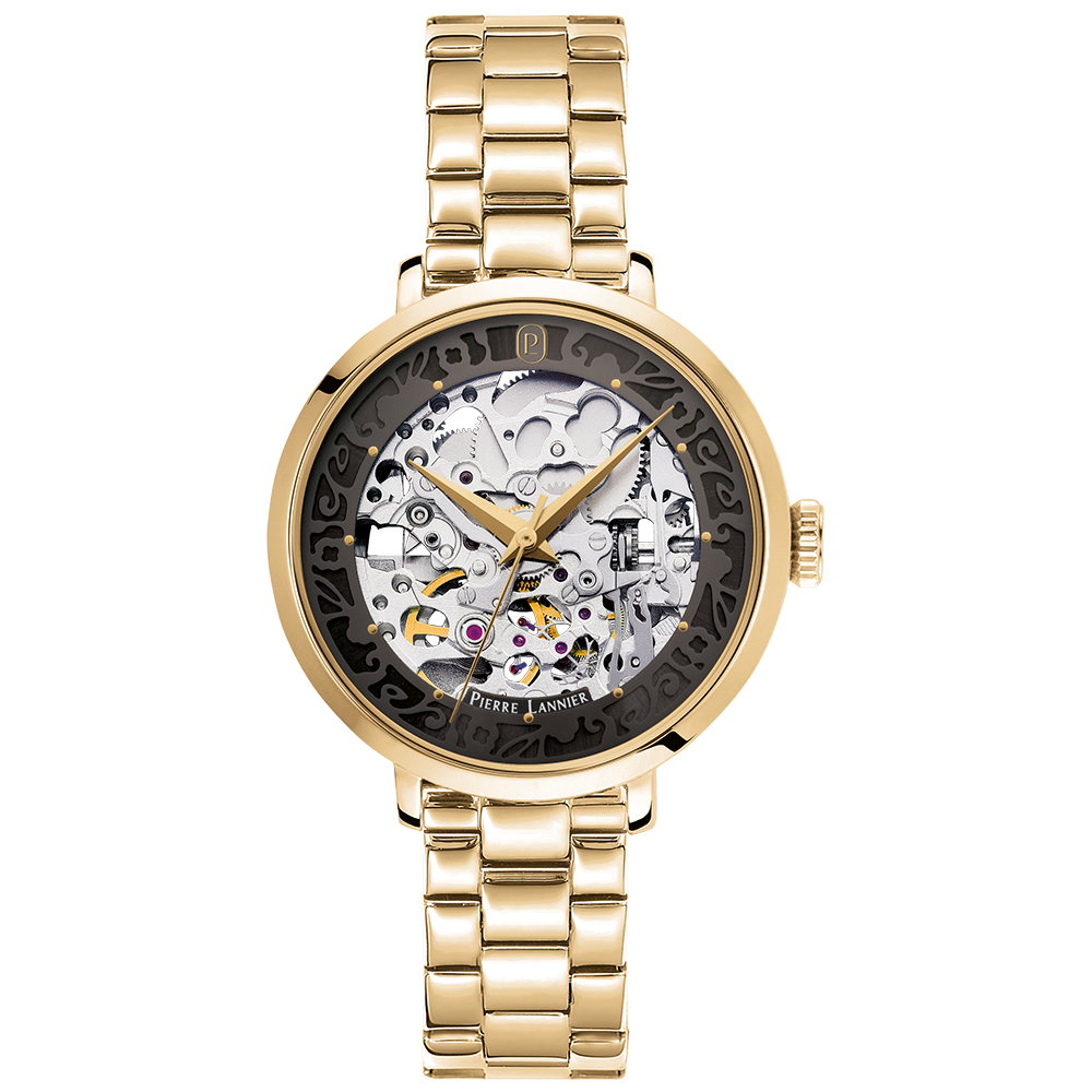 Montre femme Pierre Lannier AUTOMATIC en acier PVD jaune, 142G532