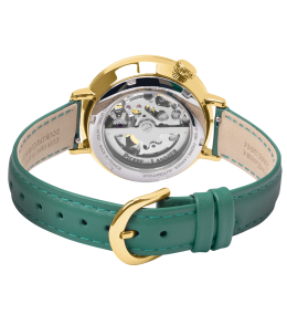 Montre femme automatique Pierre Lannier Espérance, Acier doré & cuir