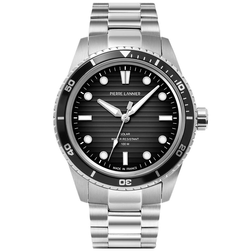 Montre Homme Pierre Lannier INTI, Solaire acier, 244H131
