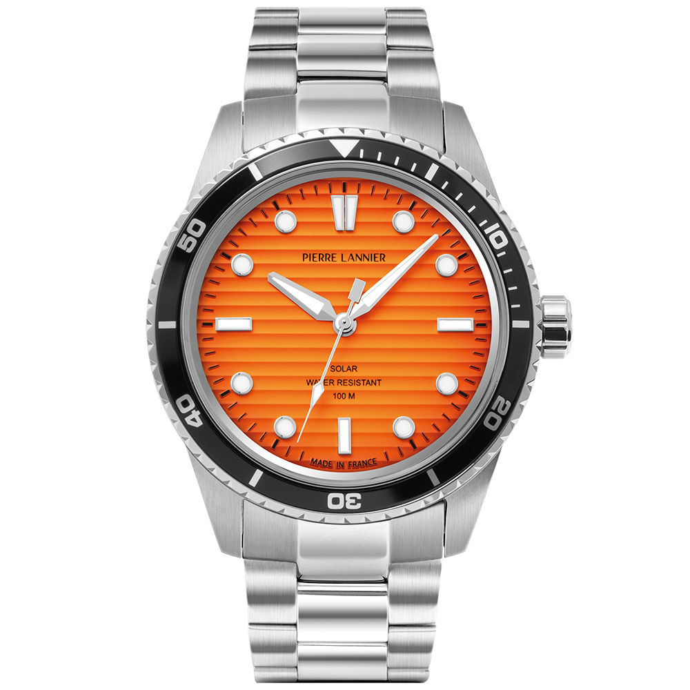 Montre Homme Pierre Lannier INTI, Solaire acier, 244H151