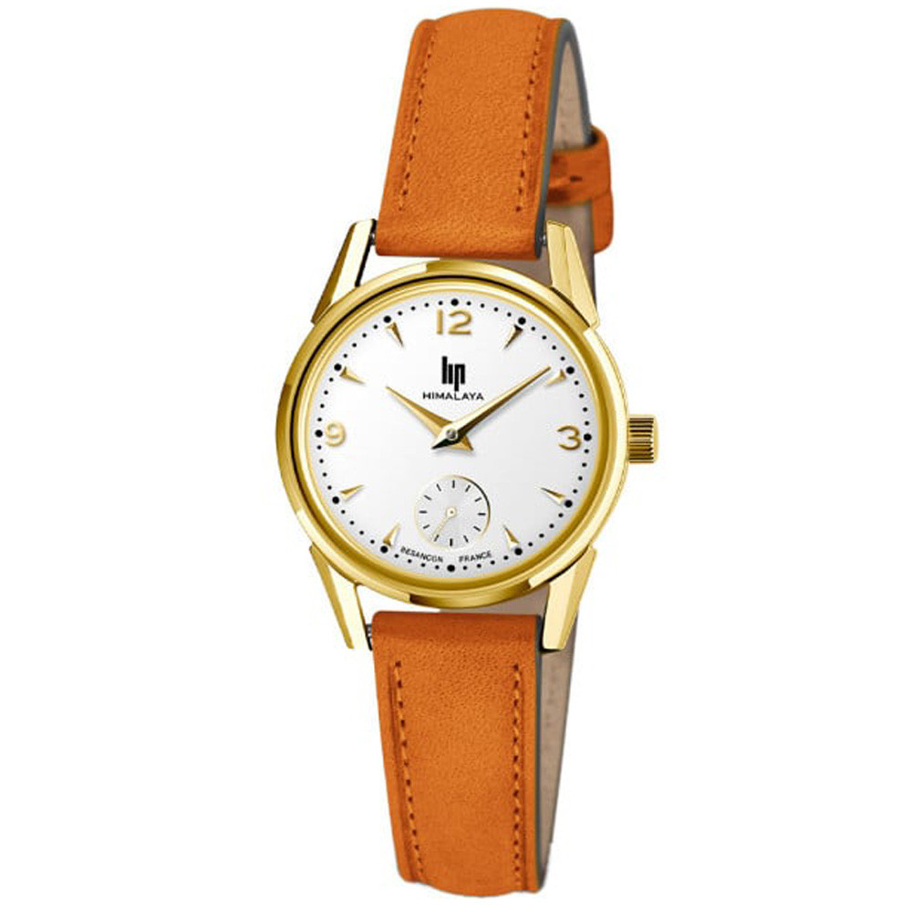 Montre Femme Lip Himalaya, 29 mm, quartz, acier PVD jaune et cuir 671608 Montre Femme Lip Himalaya, 29 mm, quartz, acier PVD jaune et cuir 671608