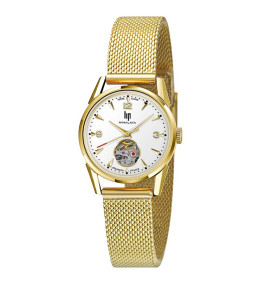 Montre Femme Lip Himalaya, Coeur battant 29 mm, automatique, acier PVD jaune 671724