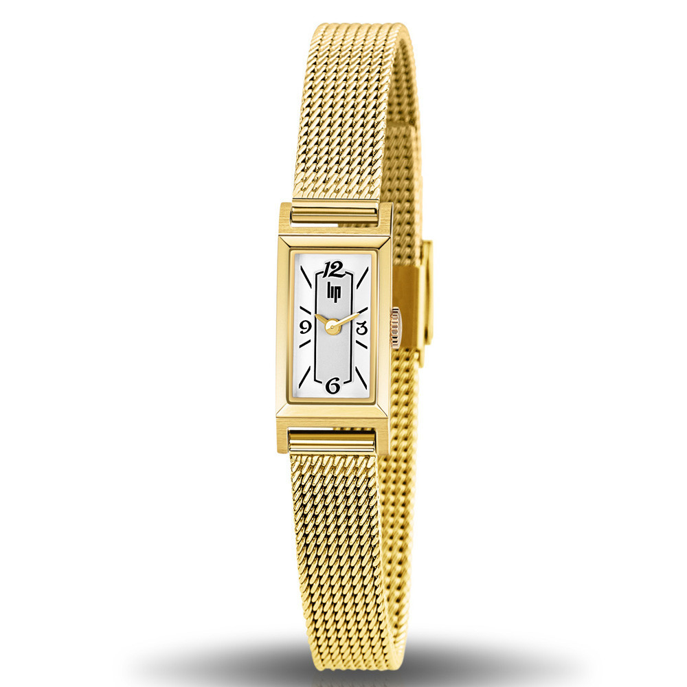 Montre Femme Lip Churchill T13, 13 X 29 mm, quartz, acier PVD jaune 671226