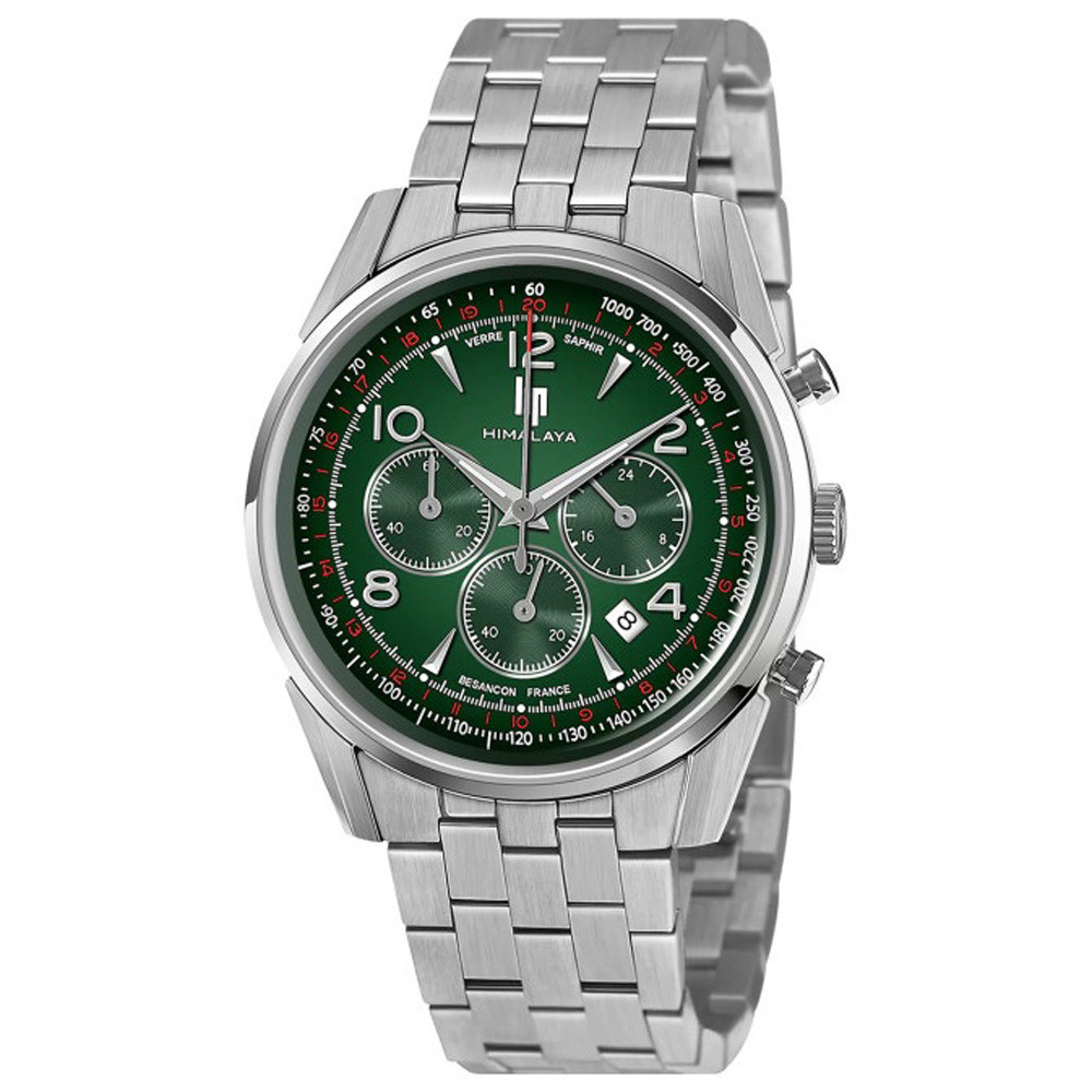 Montre Homme Lip Himalaya, 40 mm, Chronographe acier, acier 671711
