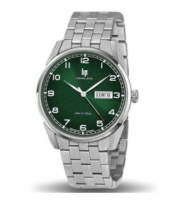 Montre Homme Lip Himalaya, 40 mm, Jour et date, acier 671716
