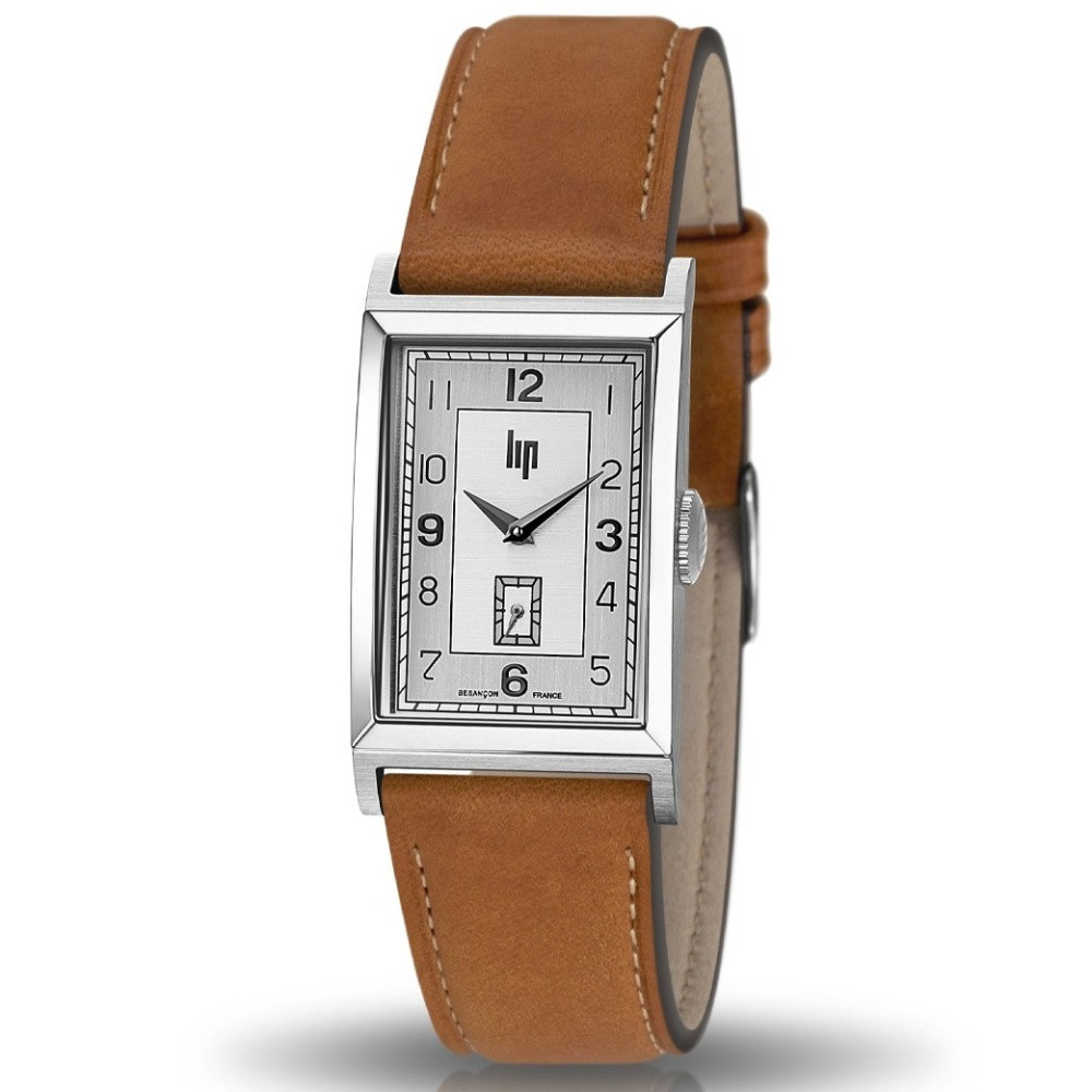 Montre Homme Lip Churchill T24, 42 X 24 mm, quartz acier et cuir 671276 Montre Homme Lip Churchill T24, 42 X 24 mm, quartz acier et cuir 671276