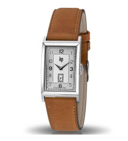 Montre Homme Lip Churchill T24, 42 X 24 mm, quartz acier et cuir 671276