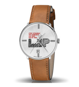 Montre Homme Lip c'est possible, 38 mm, quartz, acier et cuir 671950
