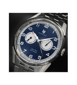 Montre Homme Lip Himalaya, 40 mm, jour et date bi-compax, quartz, Ref 671675