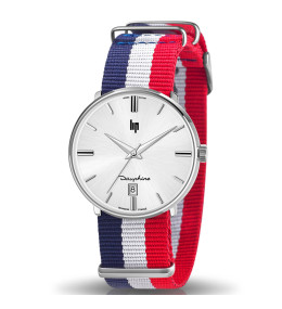 Montre Homme Lip Dauphine, 38 mm, quartz, acier et nato 671439