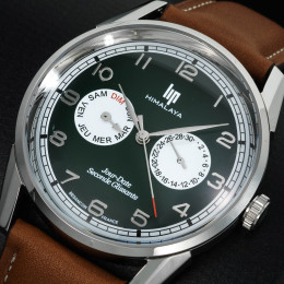 Montre Homme Lip Himalaya, 40 mm, bi-compax quartz, Ref 671674