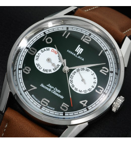 Montre Homme Lip Himalaya, 40 mm, bi-compax quartz, Ref 671674