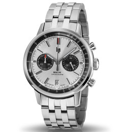 Montre Homme Lip Rallye, 41 mm, chronographe Meca-Quartz, acier 671815