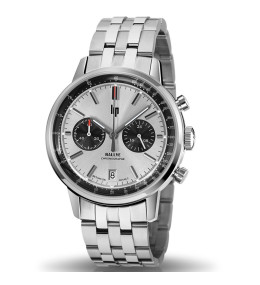 Montre Homme Lip Rallye, 41 mm, Meca-Quartz, acier 671815