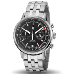 Montre Homme Lip Rallye, 41 mm, Meca-Quartz acier 671817
