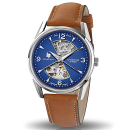 Montre Homme Lip Himalaya, Sablier, 40 mm, automatique, acier et cuir 671575