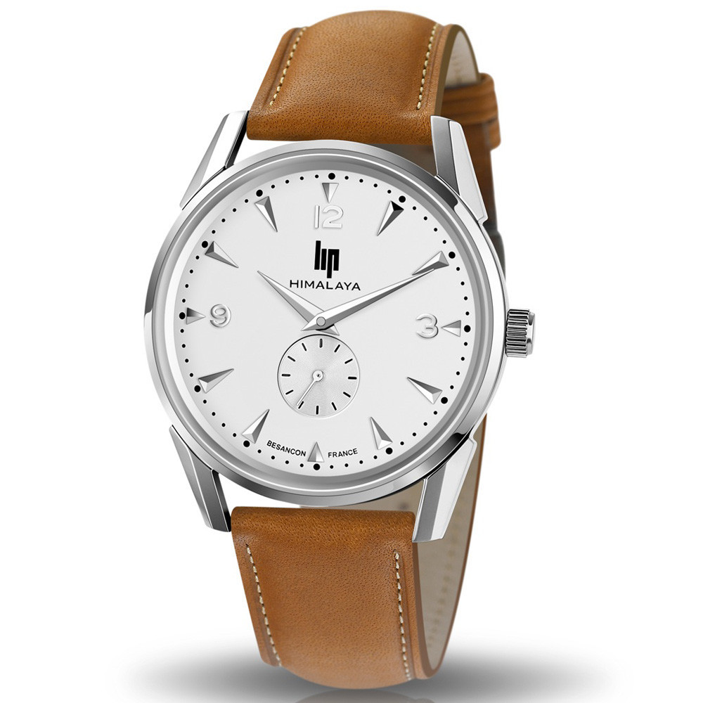 Montre Homme Lip Himalaya, 40 mm, quartz, acier et cuir 671548 Montre Homme Lip Himalaya, 40 mm, quartz, acier et cuir 671548