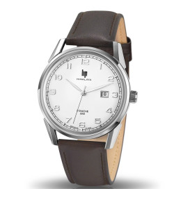 Montre Homme Lip Himalaya, 40 mm, quartz, acier et cuir 671547