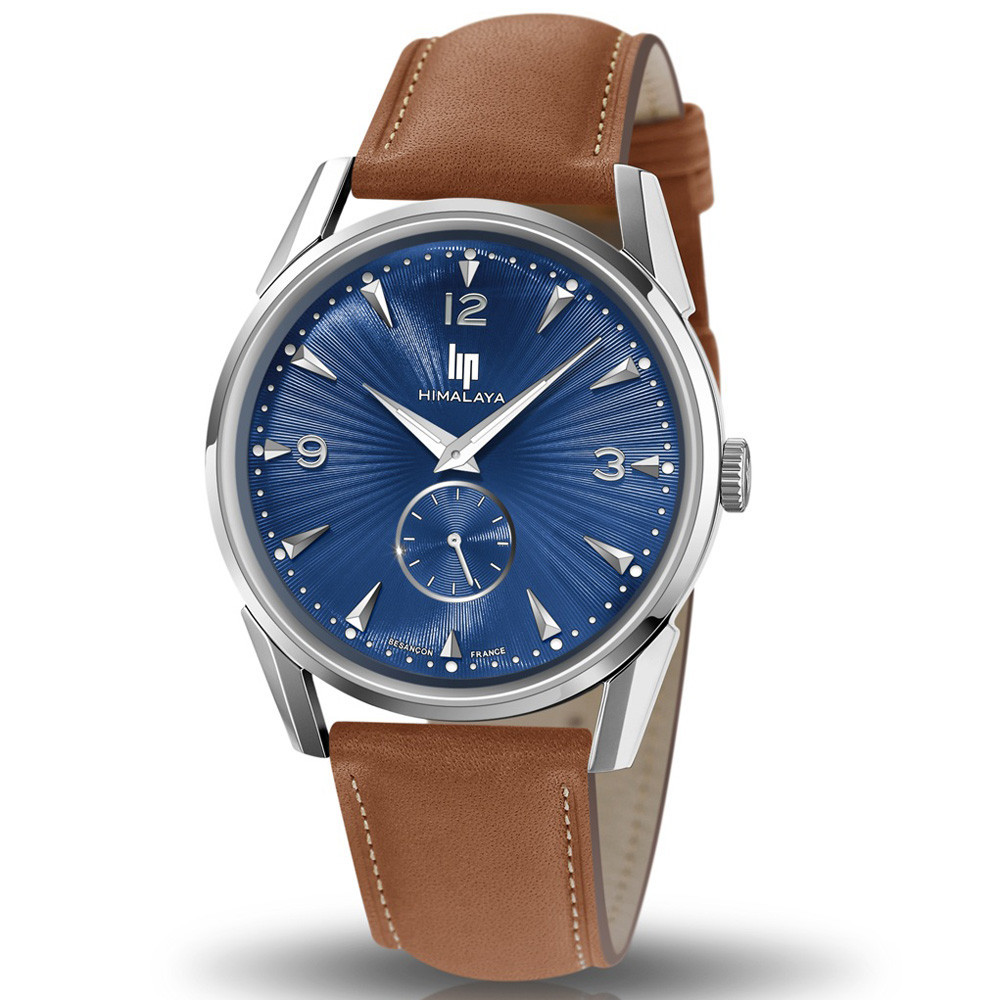 Montre Homme Lip Himalaya, 40 mm, quartz, acier et cuir 671543 Montre Homme Lip Himalaya, 40 mm, quartz, acier et cuir 671543