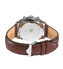 Montre Homme Lip Himalaya Chronographe. Acier & cuir marron , 40 mm
