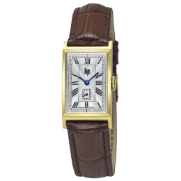 Montre Mixte Lip Churchill T18, 39 X 21 mm, quartz, acier PVD jaune et cuir 671933