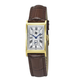 Montre Mixte Lip Churchill T18, 39 X 21 mm, quartz, acier PVD jaune et cuir 671933