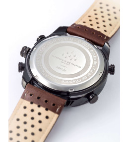 Montre Patrouille de France Athos 1 Chronographe. Acier & cuir