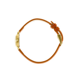 Montre Femme Lip Henriette 671196, 18 mm, acier PVD jaune & cuir