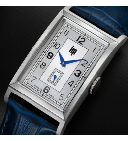 Montre Homme Lip Churchill T24 Quartz 42x24mm Acier & Cuir Bleu
