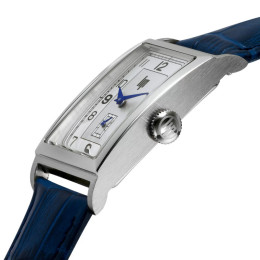 Montre Homme Lip Churchill T24 Quartz 42x24mm Acier & Cuir Bleu