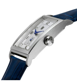 Montre Homme Lip Churchill T24 Quartz 42x24mm Acier & Cuir Bleu