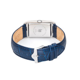 Montre Homme Lip Churchill T24 Quartz 42x24mm Acier & Cuir Bleu