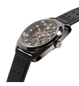 Montre Lip Général de Gaulle Squelette Homme, Automatique acier & Cuir Noir