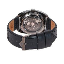 Montre Lip Général de Gaulle Squelette Homme, Automatique acier & Cuir Noir