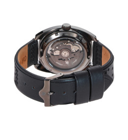 Montre Lip Général de Gaulle Squelette Homme, Automatique acier & Cuir Noir
