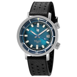 Montre Homme Lip Grande Nautic Océan, 41mm, automatique, acier et caoutchouc 671854
