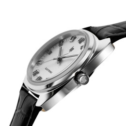 Montre Homme Lip Général de Gaulle 35 mm Quartz Acier & Cuir Noir