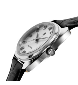 Montre Homme Lip Général de Gaulle 35 mm Quartz Acier & Cuir Noir