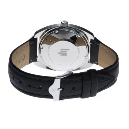 Montre Homme Lip Général de Gaulle 35 mm Quartz Acier & Cuir Noir