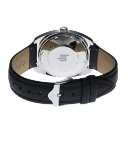 Montre Homme Lip Général de Gaulle 35 mm Quartz Acier & Cuir Noir