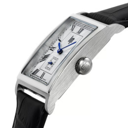 Montre Homme Lip Churchill T24 – Quartz acier & cuir noir 42x24 mm