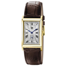 Montre Homme Lip Churchill T24, 42 X 24 mm, quartz acier PVD jaune et cuir 671928